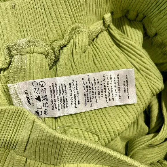 NWT Callahan Knitwear The Everyday pant in green- Size Medium Anthropologie - Picture 5 of 6